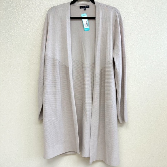 Love Ellie Nalani Ribbed Cardigan Beige Size XL - Picture 1 of 6
